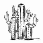 Dibujos para colorear de Cactus artístico abstracto 1