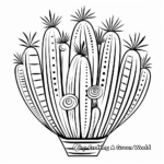 Dibujos para colorear de Cactus artístico abstracto 2
