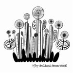 Artistic Abstract Cactus Coloring Pages 3