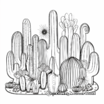 Dibujos para colorear de Cactus artístico abstracto 4