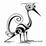 Artistic Abstract Compysognathus Coloring Pages 1
