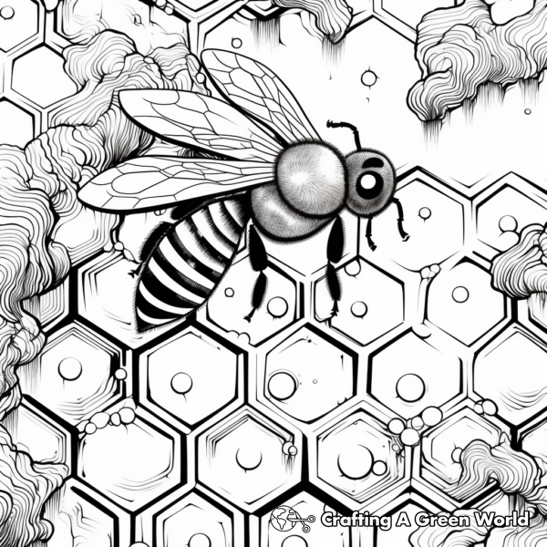 Honeycomb Coloring Pages - Free &amp; Printable!