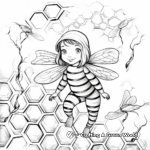 Artistic Abstract Honeycomb Coloring Pages 2