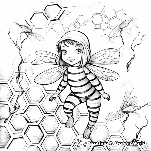 Honeycomb Coloring Pages - Free &amp; Printable!