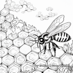 Artistic Abstract Honeycomb Coloring Pages 4