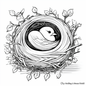 Artistic Abstract Nest Coloring Pages 1
