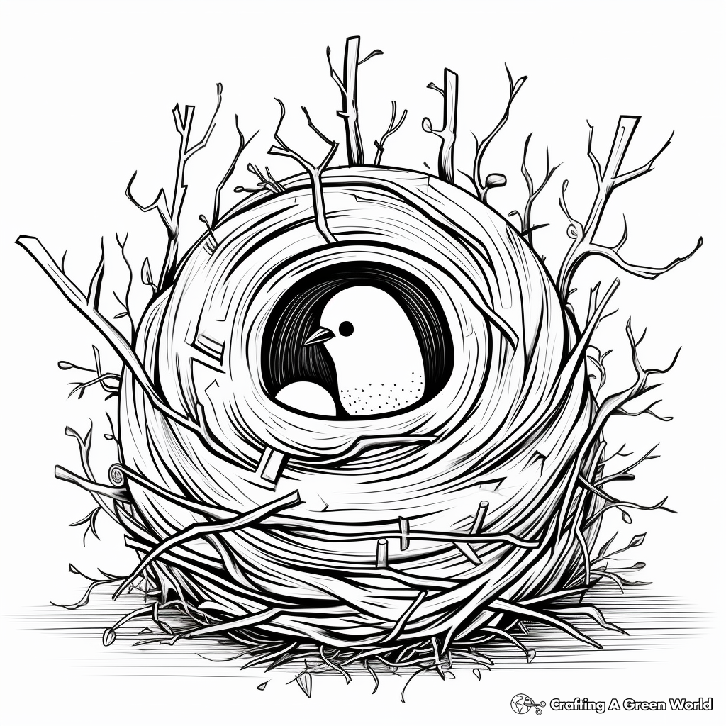 Artistic Abstract Nest Coloring Pages 2