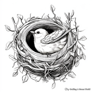 Artistic Abstract Nest Coloring Pages 3