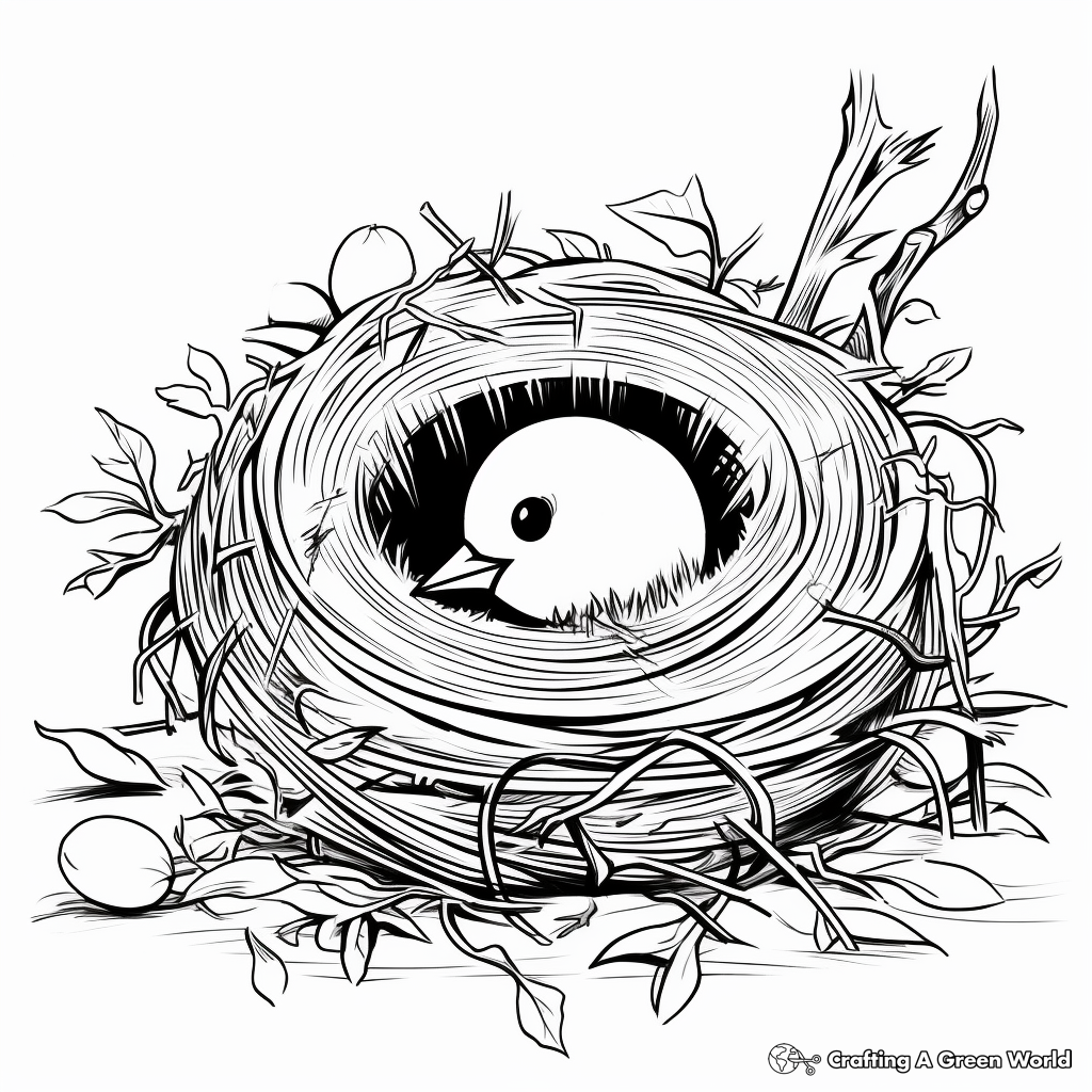 Artistic Abstract Nest Coloring Pages 4