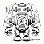 Artistic Abstract Robot Coloring Pages 4