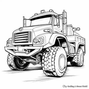 Artistic Abstract Snow Plow Truck Coloring Pages for Artists 4