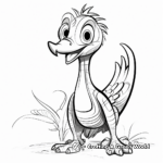 Artistic Abstract Troodon Coloring Pages for Adults 3