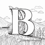 Artistic 'B is for Banana' Abstract Coloring Pages 1