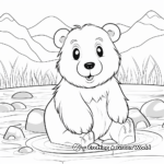 Artistic Beaver in the Wild Coloring Pages 2