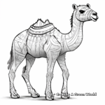 Artistic Bohemian Camel Coloring Pages for Adults 3