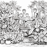Artistic Botanical Garden Coloring Pages for Adults 2