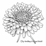 Artistic Chrysanthemum Flower Coloring Pages 1