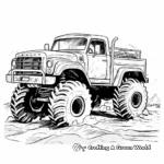 Artistic Detailed Mud Truck Coloring Pages 1