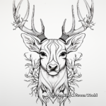 Artistic Fallow Deer Head Coloring Pages for Creative Minds 3