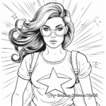 Artistic Girl Power Coloring Pages for Adults 3