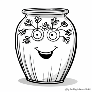 Artistic Glass Vase Coloring Pages 4