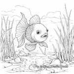 Artistic Goldfish Pond Coloring Pages 1