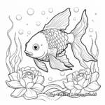 Artistic Goldfish Pond Coloring Pages 4
