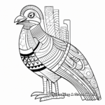 Artistic Lady Amherst's Pheasant Coloring Pages 1