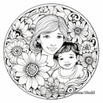 Artistic Mandala Birthday Coloring Pages for Mom 3