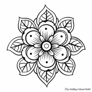 Artistic Mandala Birthday Coloring Pages for Mom 4