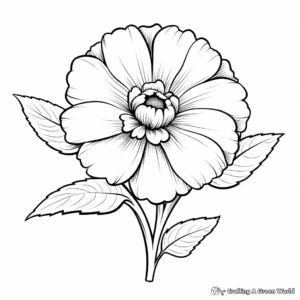 Artistic Marigold Flower Coloring Pages 3