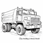 Artistic Math Dump Truck Coloring Pages 1