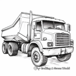Artistic Math Dump Truck Coloring Pages 3