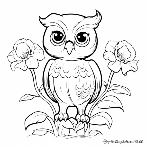 Bird And Flower Coloring Pages - Free &amp; Printable!