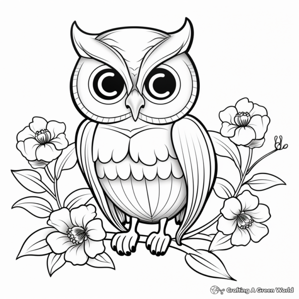 Bird And Flower Coloring Pages - Free &amp; Printable!