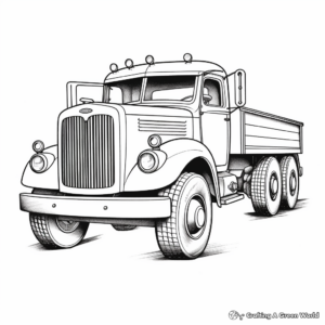 Artistic Peterbilt Truck Coloring Pages for Artists 1