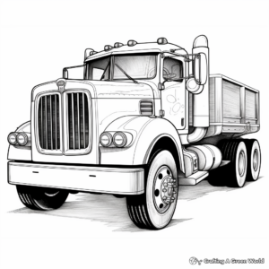 Artistic Peterbilt Truck Coloring Pages for Artists 4