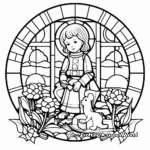 Artistic Stained Glass Coloring Pages 4