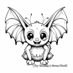 Artistic Stylized Bat Coloring Pages 1