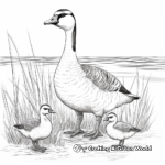 Artistic Stylized Canada Geese Coloring Pages 2