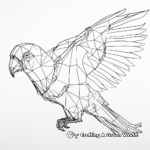 Artistic Stylized Scarlet Macaw Coloring Pages 2