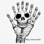 Artistic Sugar Skull Skeleton Hand Coloring Pages 2