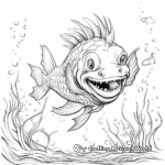 Artistic Water Dragon Fish Coloring Pages 1