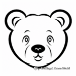 Asian Black Bear Face Coloring Pages 2