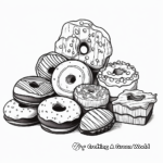Assorted Donuts Coloring Pages 3