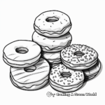 Assorted Donuts Coloring Pages 4