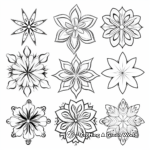 Assorted Snowflakes: Variety Pack Coloring Pages 2