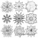 Assorted Snowflakes: Variety Pack Coloring Pages 4