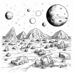 Asteroids and Comets: Space Objects Coloring Sheets 1