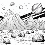 Asteroids and Comets: Space Objects Coloring Sheets 3